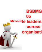 BSBMGT605 Provide leadership across the organization - Student Assessment Task 2 PPT POWERPOINT PRESENTATION