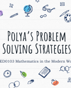 POLYA PROBLEM SOLVING STRATEGIES