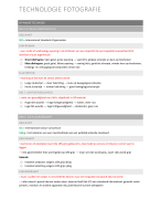 technologie fotografie samenvatting