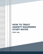 How to Treat Anxiety Disorders Study Notes