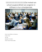 PWS De invloed van school op 4 en 5 havo leerlingen
