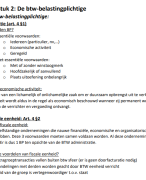 Samenvatting BTW Master AF Handelswetenschappen KU Leuven (2021-2022)
