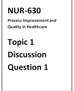 NUR 630 Topic 1 Discussion Question 1