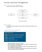 Samenvatting HRM 1 Business Management Karel de Grote Hogeschool