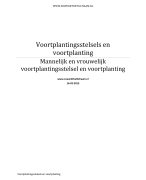 Voortplantingsstelsels en voortplanting