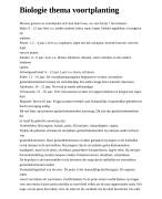 Samenvatting biologie examen (onderdeel) thema voortplanting
