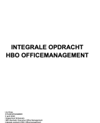 Integrale opdracht HBO Officemanagement - Beoordeling 8.0 - Schoevers