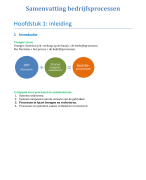 Samenvatting bedrijfsprocessen