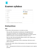 Biologie samenvatting syllabus vwo