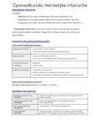 Opvoedkunde - 3de graad examencommissie TSO - Menselijke interactie 