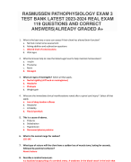 RASMUSSEN PATHOPHYSIOLOGY EXAM 2TEST BANK LATEST 2023-2024 REAL EXAM ALL 50 QUESTIONS AND CORRECT ANSWERS|ALREADY GRADED A+