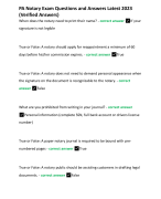 PA Notary Exam Questions and Answers Latest 2023 (Verified Answers)