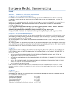 Samenvatting van Europees Recht