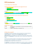 SPSS toegepaste psychologie leerjaar 1 
