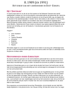 Samenvatting: Het einde van het communisme in Oost-europa (1989) en Wat na de koude oorlog (1991)