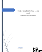 Volledige samenvatting beleid en ethiek in de social profit 