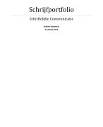 Schriftelijke Communicatie Schrijfportfolio