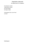 Paper Organisaties en interactie