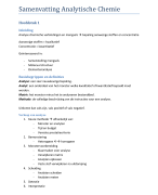 Samenvatting Analytische Chemie