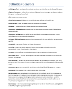 Definities Genetica