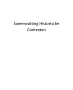 Samenvatting Historische Contexten