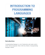 Computer Programming languages'