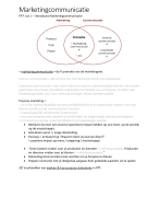 samenvatting MARKETING COMMUNICATIE