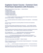 Captains Career Course - Common Core Final Exam Questions with Answers | Latest 2023/2024