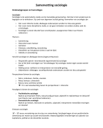 Samenvatting inleiding sociologie (EUR)