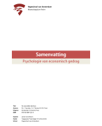 Samenvatting - De Menselijke Beslisser - Tiemeijer, Thomas en Prast