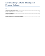 Samenvatting Cultural Theory and Popular Culture