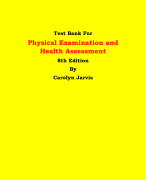 Test Bank For Physical Examination and Health Assessment 8th Edition By Carolyn Jarvis | Chapter 1 – 27, Latest Edition|