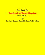 Test Bank For Textbook of Basic Nursing  11th Edition By Caroline Bunker Rosdahl, Mary T. Kowalski | All Chapters, Latest Edition|