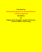 Test Bank For Pharmacotherapeutics for Advanced Practice A Practical Approach 5th Edition By Virginia Poole Arcangelo, Andrew M Peterson, Veronica Wilbur, Tep M. Kang | Chapter 1 – 59, Latest Edition|