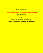 Test Bank For The Human Body in Health and Disease 8th Edition By Kevin T. Patton, Frank Bell,  Terry Thompson, Peggie Williamson| Chapter 1 – 25, Latest Edition|