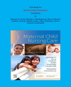Test Bank - Maternity and Pediatric Nursing 4th Edition By Susan Scott Ricci, Susan Ricci, Terri Kyle, Susan Carman | Chapter 1 – 51, Complete Guide 2023|