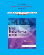 Test Bank - Lewis's Medical-Surgical Nursing 12th Edition by Mariann M. Harding, Jeffrey Kwong, Debra Hagler, Courtney Reinisch | Chapter 1 – 69, Complete Guide 2023|