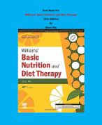 Test Bank - Williams’ Basic Nutrition and Diet Therapy 16th Edition By Staci Nix| Chapter 1 – 23, Complete Guide 2023|