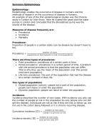 Summary Epidemiology