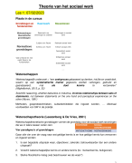 Samenvatting Theorie van het sociaal werk: semester 4, 2022-2023