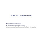 NURS 6512 Midterm Exam (7 Versions, 700 Q & A, Latest-2023) / NURS 6512N Midterm Exam / NURS6512 Midterm Exam / NURS-6512N Midterm Exam: Walden University | 100% Correct Q & A |