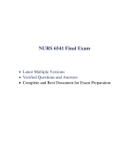 NURS 6541 Final Exam (3 Versions, 300 Q & A, Latest-2023) / NURS 6541N Final Exam / NURS6541 Final Exam / NURS-6541N Final Exam: Walden University | 100% Correct Q & A |