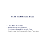 NURS 6660 Midterm Exam (2 Versions, 150 Q & A, Latest-2023) / NURS 6660N Midterm Exam / NURS6660 Midterm Exam / NURS-6660N Midterm Exam: Walden University | 100% Correct Q & A |