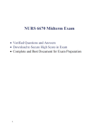 NURS 6670 Midterm Exam (Latest-Latest-2023) / NURS 6670N Midterm Exam / NURS6670 Midterm Exam / NURS-6670N Midterm Exam: Walden University | 100% Correct Q & A |
