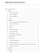 English Linguistics I (UGent)