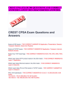 CREST CPSA EXAM 300 QUESTIONS AND CORRECT ANSWERS LATEST 2023-2024(VERIFIED ANSWERS)