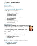 Samenvatting mens en organisatie