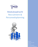NCOI moduleopdracht Recruitment en personeelsplanning Cijfer 8