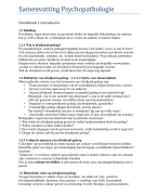 Samenvatting Psychopathologie