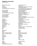 Accounting begrippen Engels-Nederlands & Nederlands-Engels